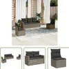 The Living Store 5-tlg. Garten-Sofagarnitur mit Kissen Grau Produktbild-Vorschau 1