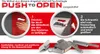 Diagram explaining the 'push to open' mechanism for furniture. Náhled obrázku produktu