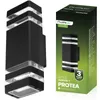 lumiled PROTEA Außenwandleuchte, Schwarz, rechteckig, IP44, Produktbild-Vorschau 2