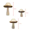 Set de 3 champignons en bois avec paillettes dorées - 18 / Voir les images du produit 2
