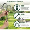 Schäferhaken Garten Doppelhaken 193cm Schmiedeeisen Schwarz Produktbild-Vorschau 4