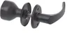 A black door handle set, including a lever handle and a knob, is shown against a white background. Podgląd zdjęcia produktu