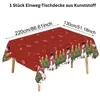 Weihnachts-Tischdecke 220x130cm | Rotes & Grünes Design mit Produktbild-Vorschau 3