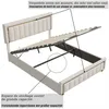 Łóżko hydrauliczne INONEFT, 140x200 cm, łóżko z materacem Podgląd zdjęcia produktu 8