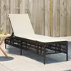 vidaXL Sonnenliege mit Auflage Braun Poly Rattan Produktbild-Vorschau 2