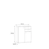 Kommode >Tembi< in Weiß - 73.7x85.5x34.8cm (BxHxT) Náhled obrázku produktu 6