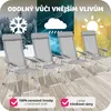 4 skládací hliníkové zahradní židle s opěrkou hlavy - šedé Náhled obrázku produktu 5