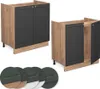 Spülenunterschrank Vicco Fame-Line Anthrazit-Gold 80 cm Produktbild-Vorschau 6
