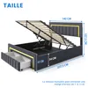 okwish Lit rembourré 140×200 avec LED et coffre de Voir les images du produit 7