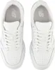 A top-down view of a pair of white New Balance sneakers. Podgląd zdjęcia produktu