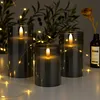 Relaxdays LED Kerzen im Glas, 3er Set, Fernbedienung, Timer Produktbild-Vorschau 3