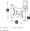 Diagram showing measurements for a TV wall mount. Náhľad obrázku produktu