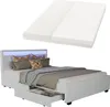 Juskys Polsterbett Lyon 140 x 200 cm mit Bettkasten, LED Produktbild-Vorschau 1