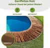 Floranica Gartenweg aus 100% Holz, 50 cm x 6 m, Braun, Produktbild-Vorschau 3
