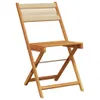 vidaXL Bistrostühle 2 Stk. Beige Massivholz Akazie und Produktbild-Vorschau 4
