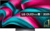 A television screen displaying a colorful abstract pattern, with a marketing overlay in the corner. Produktbild-Vorschau