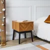 HowHomely | Nachttisch - 50 cm - Holzdekor - Beige Produktbild-Vorschau 2