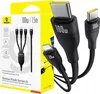 BASEUS Starker 3in1 Kabel: USB-C Lightning, PD 100W, Nylon Produktbild-Vorschau 4
