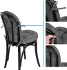 A collage of images showing a chair cushion, with close-ups of its features. Produktbild-Vorschau