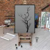 Blumen Große Malschablonen L 59x95 cm, Baum Vogel Zweig Produktbild-Vorschau 4