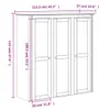 A diagram showing the dimensions of a cabinet. Voir les images du produit