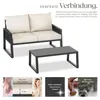 tectake Aluminium Gartenlounge-Set Captive Rope-Design Produktbild-Vorschau 3