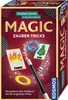 The image shows the packaging of a magic trick set for children, featuring illustrations of magic props and elements. Produktbild-Vorschau