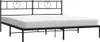 vidaXL Struttura letto con testiera in metallo nero 180x200 Anteprima dell’immagine prodotto 3