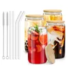 4er Set Transparenter Glasbecher 500ml mit Deckel Strohhalm Produktbild-Vorschau 11