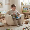 Neu Baby cremefarbener Sessel aus Kord Produktbild-Vorschau 3