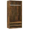 Kleiderschrank Räuchereiche 100x50x200 cm Holzwerkstoff , Produktbild-Vorschau 2