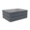 A gray metal raised garden bed is shown against a white background. Anteprima dell’immagine prodotto