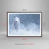Gerahmtes Poster - Schwarzer Rahmen - Weiß Wolf Schnee - Produktbild-Vorschau 5