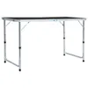 Campingtisch Klappbar Grau Aluminium 120x60 cm Produktbild-Vorschau 1