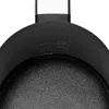 A close-up view of the top rim of a black appliance, possibly a milk frother, showing embossed markings. Voir les images du produit