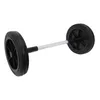 A product shot of a set of wheels with an axle, likely for a trash can. Produktbild-Vorschau
