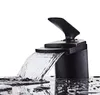 Design Wasserfall Badarmatur schwarz | Bad Armatur Produktbild-Vorschau 2