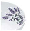 A close-up view of a white ceramic bowl with a lavender floral pattern. Náhľad obrázku produktu