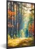 MuchoWow® Gerahmtes Poster Wald - Sonne - Natur - Herbst Produktbild-Vorschau 1