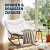 Papasan Schaukelsessel Outdoor mit dickem Kissen & Ottomane Produktbild-Vorschau 3