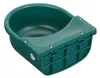 A green plastic water trough for animals, shown from a slightly elevated angle. Podgląd zdjęcia produktu