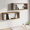 vidaXL Police Cube 2 ks. Kouřový dub 60x15x23 cm výrobek ze Náhled obrázku produktu 6