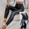 Eleganti leggings in ecopelle a vita alta per una figura Anteprima dell’immagine prodotto 2