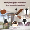 A collage of images showcasing a ceiling fan with various close-up details. Anteprima dell’immagine prodotto