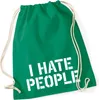 Huuraa Turnbeutel I HATE PEOPLE 12 Liter Kelly Green Produktbild-Vorschau 1