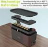 An exploded view of a cable management box, showing its internal components and materials. Produktbild-Vorschau