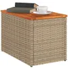 vidaXL Garten-Beistelltische 2 Stk. Beige 55x34x37 cm Poly Produktbild-Vorschau 4