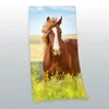 Pferd Velourstuch / 75x150 cm Produktbild-Vorschau 1