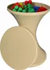 Kunststoff-Sanduhrhocker, poliertes Produkt, Beige, Neu Produktbild-Vorschau 2