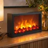 Dekorativer LED-Kamin, aus Metall, 10 x 41 x 25 cm Produktbild-Vorschau 2